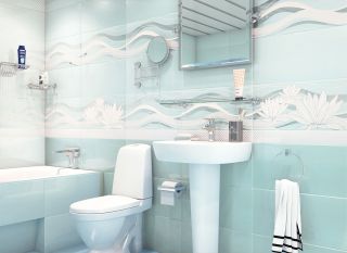 Керамическая плитка настенная AltaCera Люстер Аквамарин / Luster Aquamarine WT9LST16 249x500х7.5 глянцевая