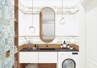 Керамическая плитка настенная AltaCera Портленд Страйпс / Portland Stripes WT9POT03 249x500х8.5 матовая