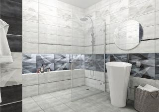Керамическая плитка настенная AltaCera Шейп Геометрия белый / Shape Geometry White WT9SHG00 249x500х8.5 матовая