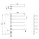 Полотенцесушитель электрический встраиваемый Wonzon & Woghand Hamburg WW-AL315-BG 46x72 см с внутренней частью брашированное золото