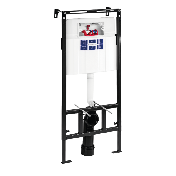 SET Инсталляция Sava Slim Superior + клавиша смыва черный матовый + хром глянец квадр. SMART