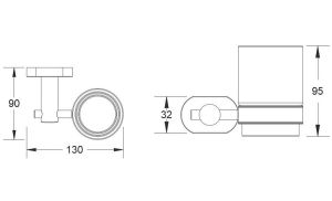 Стакан для ванной комнаты Shevanik SG5112 хром