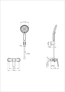 Смеситель для душа Wonzon & Woghand WW-B2585-CR хром