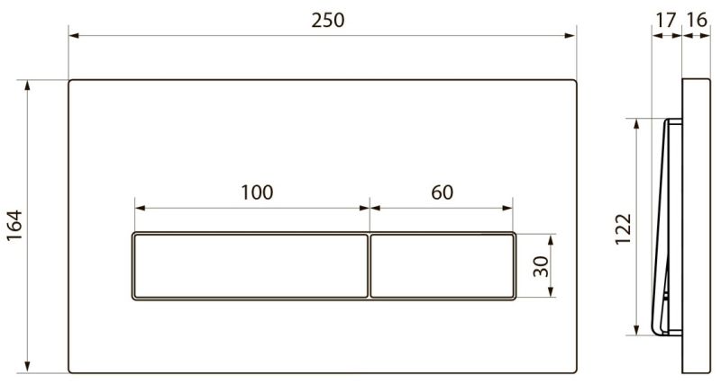 Клавиша смыва Point Меркурий PN44831BM чёрный матовый Клавиша смыва Point Меркурий PN44831BM чёрный матовый