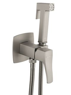 Смеситель с гигиеническим душем встраиваемый WONZON WOGHAND FLEX WW-88829072-BN Брашированный никель