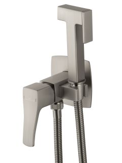 Смеситель с гигиеническим душем встраиваемый WONZON WOGHAND FLEX WW-88829072-BN Брашированный никель