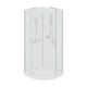 Душевая кабина Ceruttispa КОРРА (KORRA) 90BT KORRA90T 90x90 см профиль хром стекло прозрачное