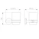 Стакан для зубных щёток с держателем Wonzon & Woghand Simple WW-6521-BG брашированное золото