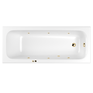 Гидромассажная ванна WHITECROSS Vibe 0105.180075.100.SOFT.GL 180x75 см Soft золото