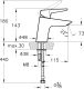 Смеситель для раковины VitrA Solid S A42440EXP Смеситель для раковины VitrA Solid S A42440EXP