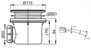Сифон для поддона Ravak Basic 90 X01308