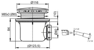 Сифон для поддона Ravak Profesional 90 X01309 Сифон для поддона Ravak Profesional 90 X01309