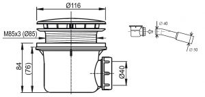 Сифон для поддона Ravak Standard 90 X01314
