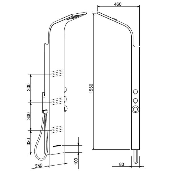Душевая панель Ravak Totem Jet Pure X01501