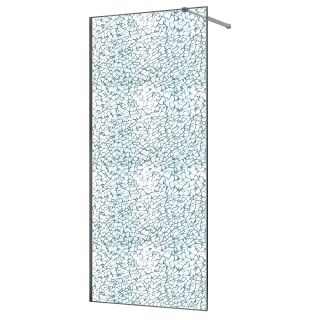 Душевая перегородка Azario Walk-in AZ-275-90-MGR-CBR 90 см профиль графит матовый битое стекло