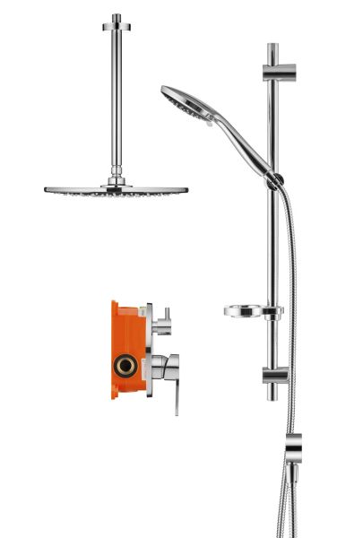 Душевой комплект Swedbe Platta 5537G1 хром/серый