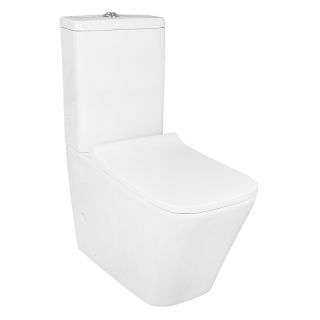 Унитаз-компакт Azario Quadro AZ-2175 UQ1 безободковый торнадо белый