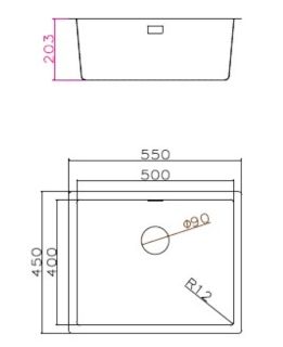 Кухонная мойка Grandex Aqua Proline 45 300206 сатин Кухонная мойка Grandex Aqua Proline 45 300206 сатин
