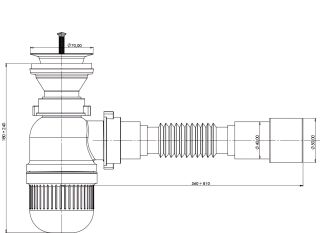 Сифон Bettoserb 125336 для раковины 1 1/2" Сифон Bettoserb 125336 для раковины 1 1/2"