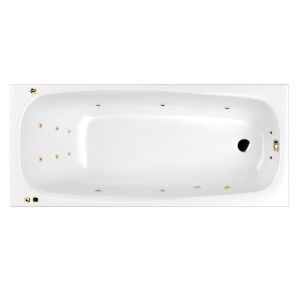 Гидромассажная ванна WHITECROSS Layla Slim 0122.180080.100.SMART.GL 180x80 см Smart золото