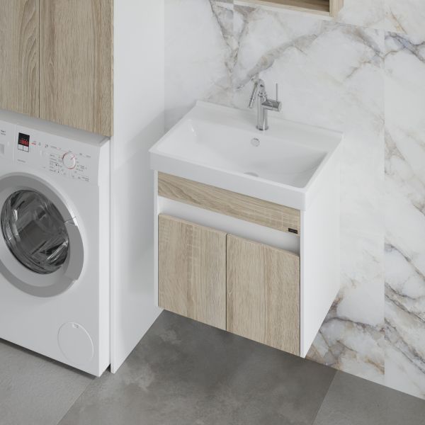 Подвесная тумба под раковину Санта Мира 700476 60 см янтарный/белый