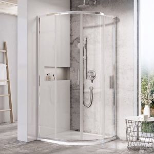 Душевой уголок Ravak BLSCP4-80 X3BM40C00Z1 80x80 профиль Хром стекло Transparent