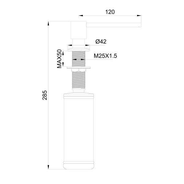 Дозатор для мыла Wonzon & Woghand WW-88SD02-MW белый матовый