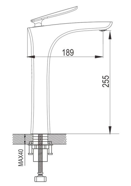 Смеситель для раковины Rose R2711F белый/хром Смеситель для раковины Rose R2711F белый/хром