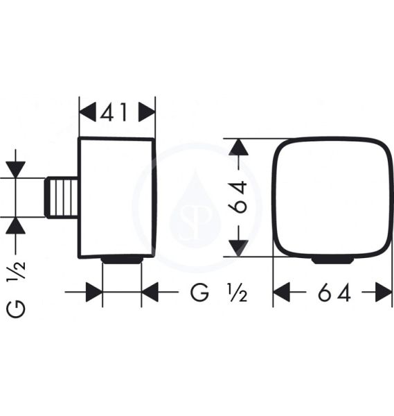 Шланговое подсоединение Hansgrohe Fixfit  26457000 хром