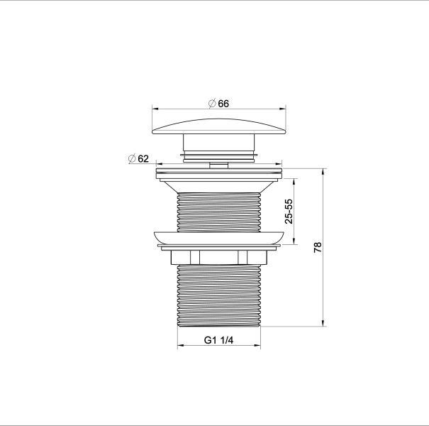 Донный клапан для раковины Wonzon & Woghand WW-88SS02-MB чёрный матовый Донный клапан для раковины Wonzon & Woghand WW-88SS02-MB чёрный матовый