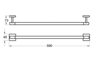 Полотенцедержатель Rose RG3017H 59см золото/чёрный Полотенцедержатель Rose RG3017H 59см золото/чёрный