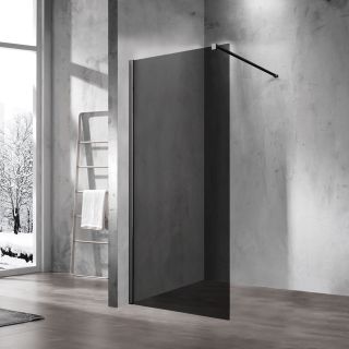 Душевая перегородка Vincea Walk-in VSG-1W110CG 110 см черный стекло тонированное матовое