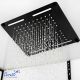 Душевая кабина Ceruttispa АМИ (AMI) P 90x90 см профиль чёрный стекло прозрачное с узором