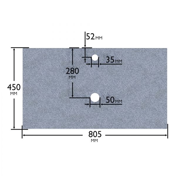 Столешница Санта 900154 80 см серый