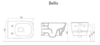 Крышка-сиденье Boheme Bello 975-MW soft-close белый матовый Крышка-сиденье Boheme Bello 975-MW soft-close белый матовый