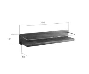 Полка для ванной комнаты Bronze de Luxe FOREST 10711G, матовое золото