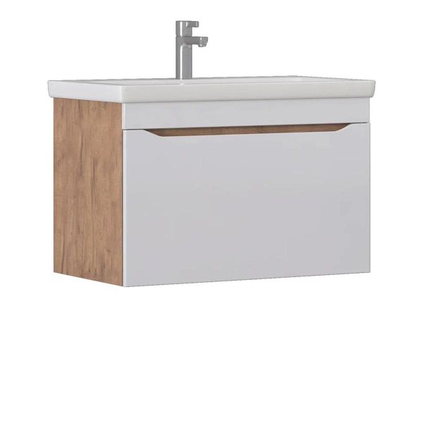 Тумба под раковину подвесная Vigo Grani 166 80 см дуб золотой