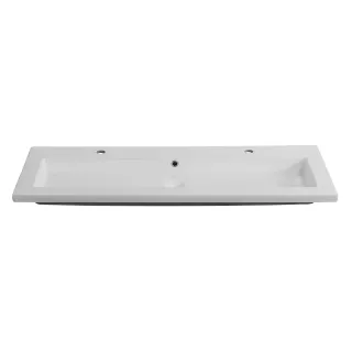Раковина с двумя отверстиями под смеситель BelBagno BB-8070-120-1-2 120 см белый
