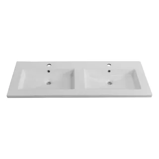 Раковина с двумя чашами BelBagno BB-8070-120-2 120 см белый