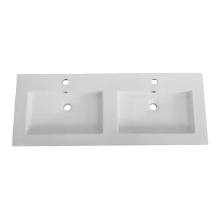 Раковина с двумя чашами BelBagno BB-8070-120-2 120 см белый