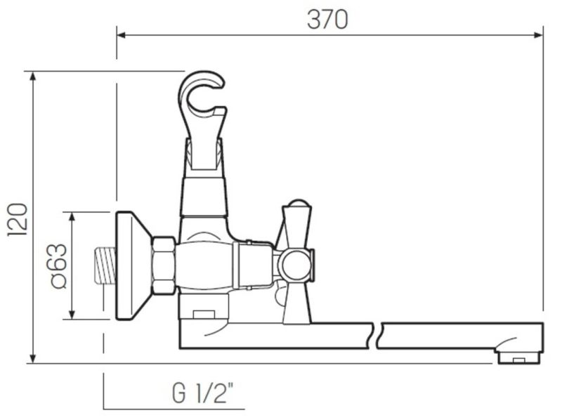 Смеситель для ванны с душем РМС SL138-143P хром