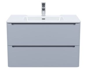 Подвесная тумба с раковиной IDDIS Edifice EDI80L0i95K 80см светло-серый