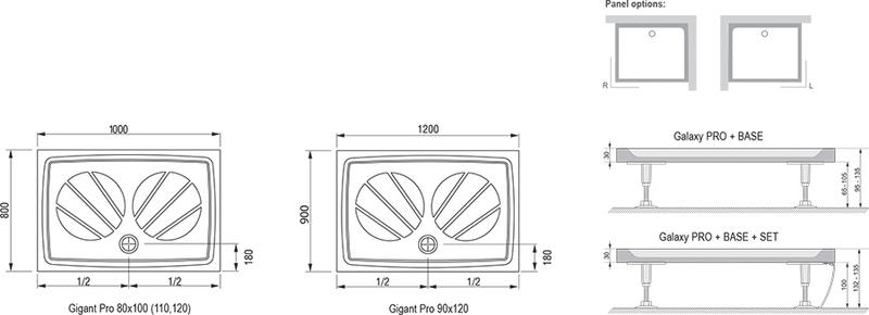 Душевой поддон Ravak Gigant Pro 120x90 XA03G701010