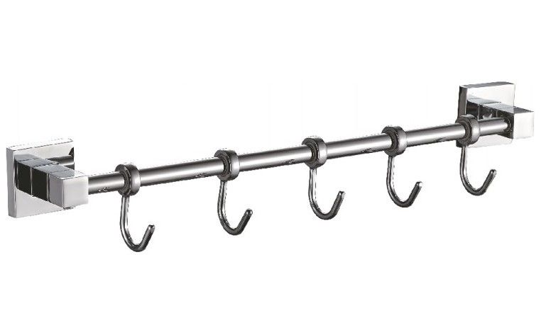 Планка с крючками для полотенец Haiba HB8615-5 хром