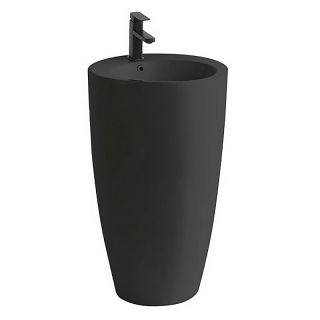 Раковина напольная Azario Dea AZ-203MB 50x86 см чёрный матовый