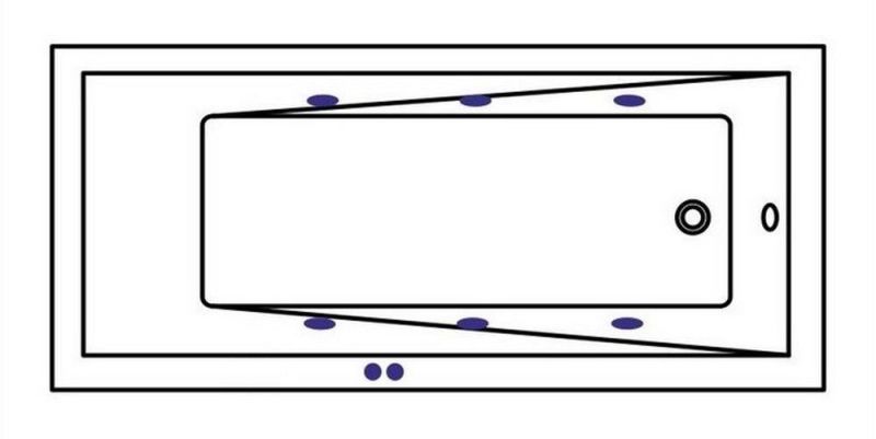 Гидромассажная ванна Whitecross Wave 0101.170070.100.SOFT.BR 170x70см Soft бронза