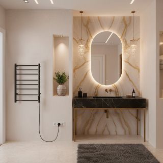 Полотенцесушитель электрический Azario Parma AZ83904G 50x80 см графит