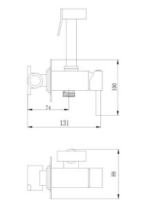 Гигиенический душ со смесителем Haiba HB5512 хром