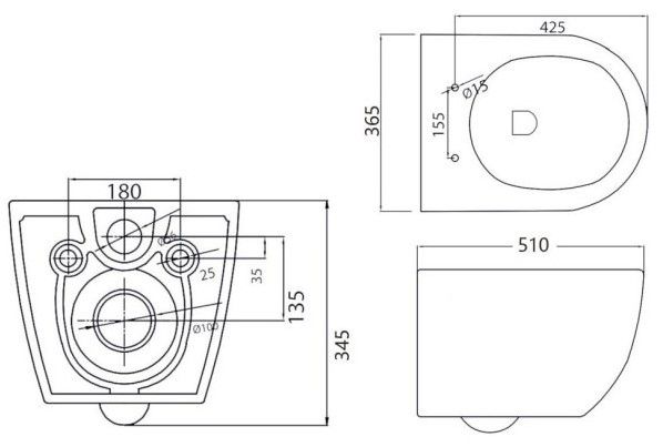 Комплект 4 в 1 BelBagno CZR-6601-TH-TOR/CZR2316SC/BB002-80/BB005-PR-CHROME унитаз подвесной Cezares STYLUS-TOR CZR-6601-TH-TOR с сиденьем CZR-2316-SC система инсталляции для унитазов BB002-80  с кнопкой смыва BB005-PR-CH