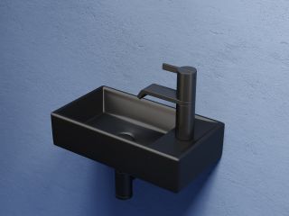 Раковина подвесная Ceramicanova Элемент (Element) CN6051LMB 41 см чёрный матовый